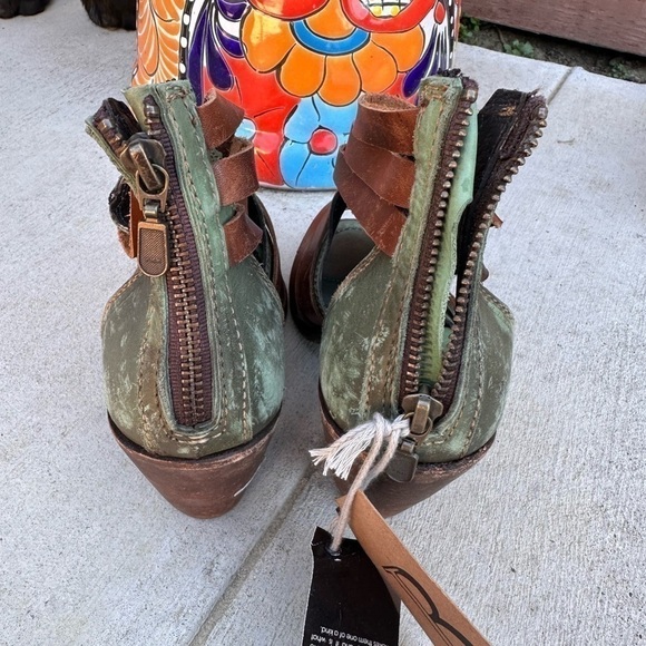 LIBERTY black turquoise black zippered heel - Picture 4 of 7